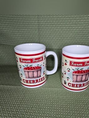 Linda Grayson Farm Fresh Cherries Coffee Mug Set Of 2